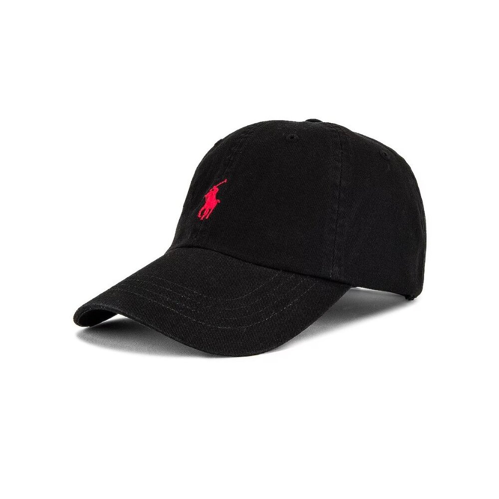Polo Ralph Lauren Chino Cap in Black & Red